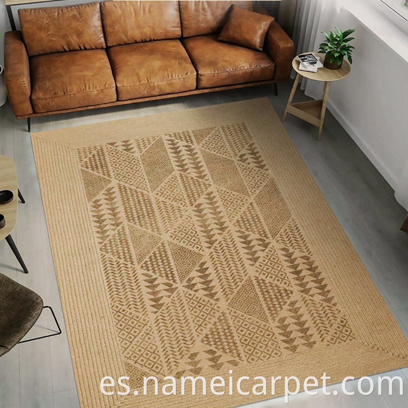 Hemp Printed Braided Woven Carpet Area Rugs Floor Mats